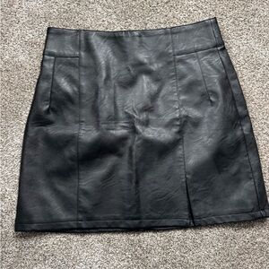 Topshop Sleek Black Mini Skirt